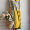 Women's Vintage Abstract Geometry  Art Print with Pocket Tunic Dress