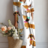 Women's Vintage Dachshund Art Print with Pocket Dress