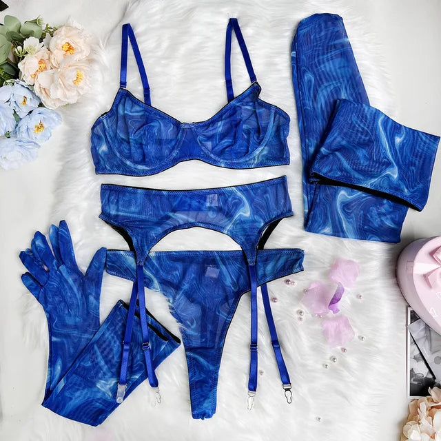 Harper™ - 5 Piece Tie Dye Lingerie Set