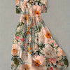 Aurélie | Summer Floral Dress in Warm Tones