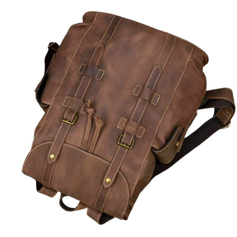 Backpack Large Capacity Leather Bag