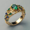 Luxury Ring with Emerald and Sapphire