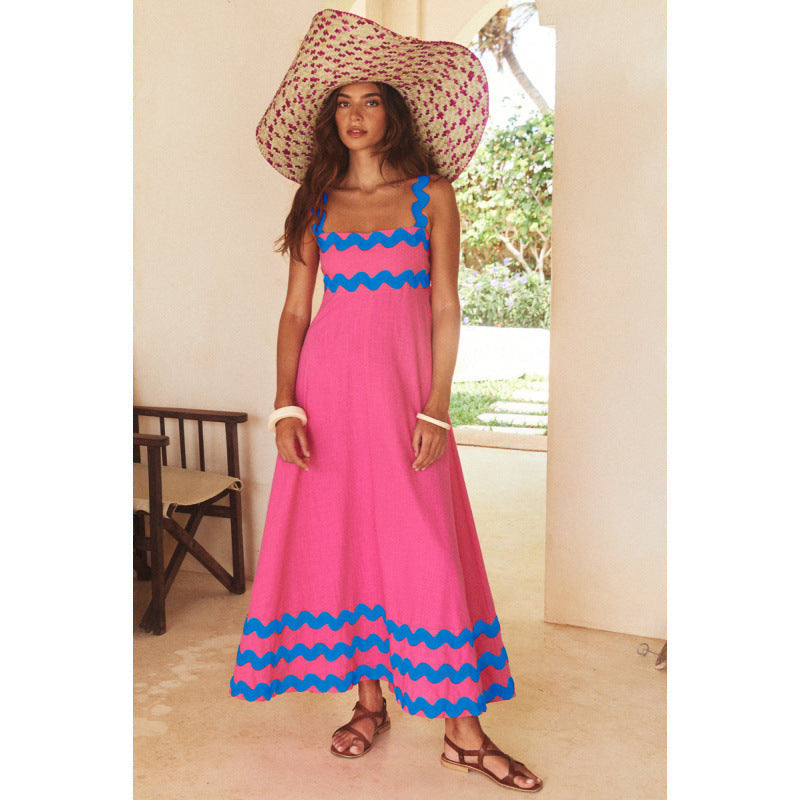Ashly™ - Boho Slash Neck Maxi Dress