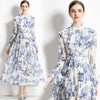 Gabby | Elegant Ink Print Dress