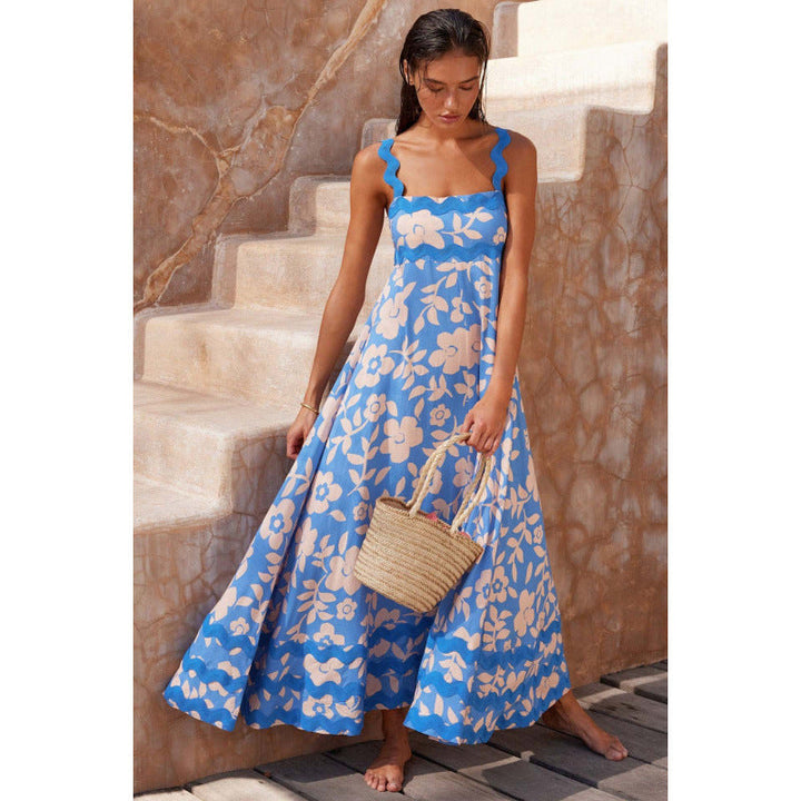 Ashly™ - Boho Slash Neck Maxi Dress
