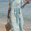 Casual women's dress with floral print