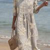 Casual women's dress with floral print
