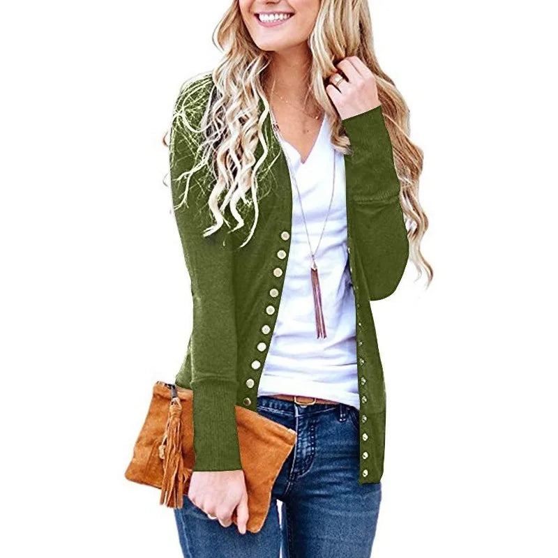Aria™ - Modern Low Cut V-Neck Cardigan