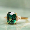 Elegant Vintage Square Emerald Ring