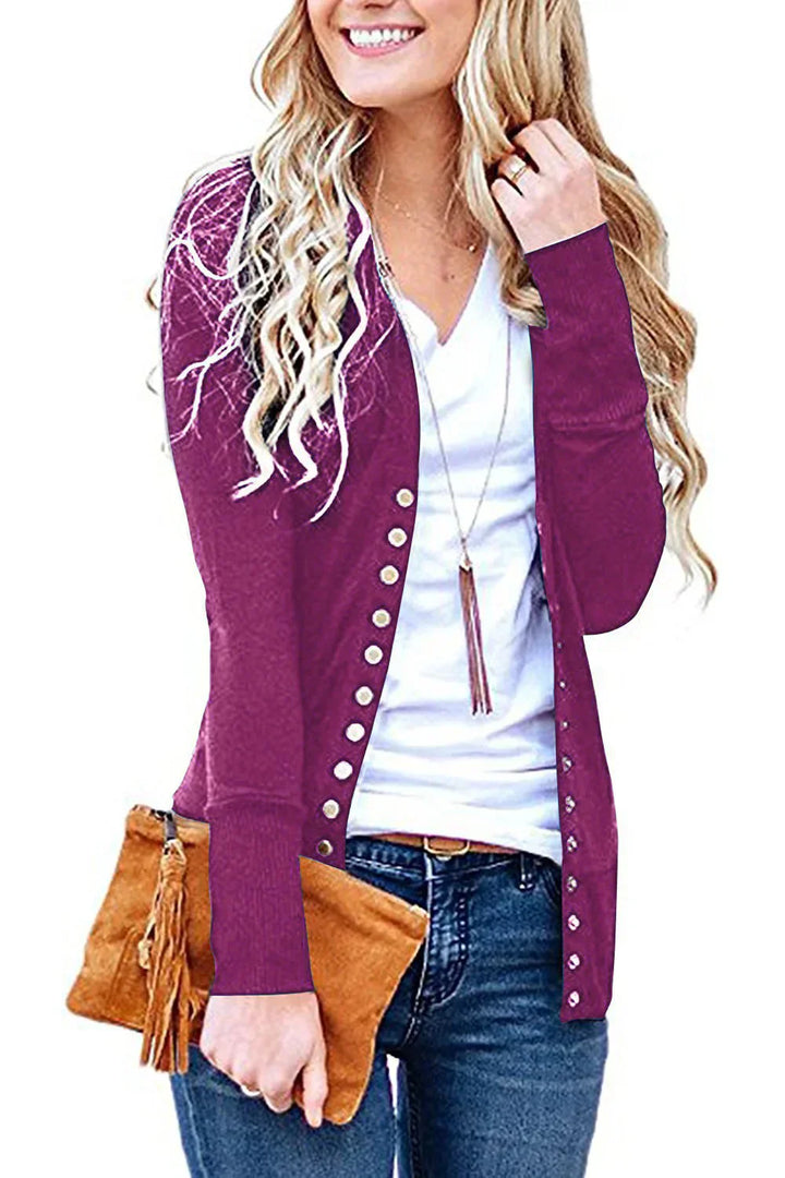 Aria™ - Modern Low Cut V-Neck Cardigan