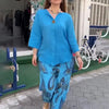 Avery™ - Elegant Long Sleeve Shirt and Loose Pants Set