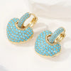 Elegant Turquoise Heart Earrings