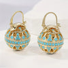 Gilded Turquoise Mandala Earrings