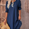 Isolde - Retro Charm Half Sleeve Midi Dress