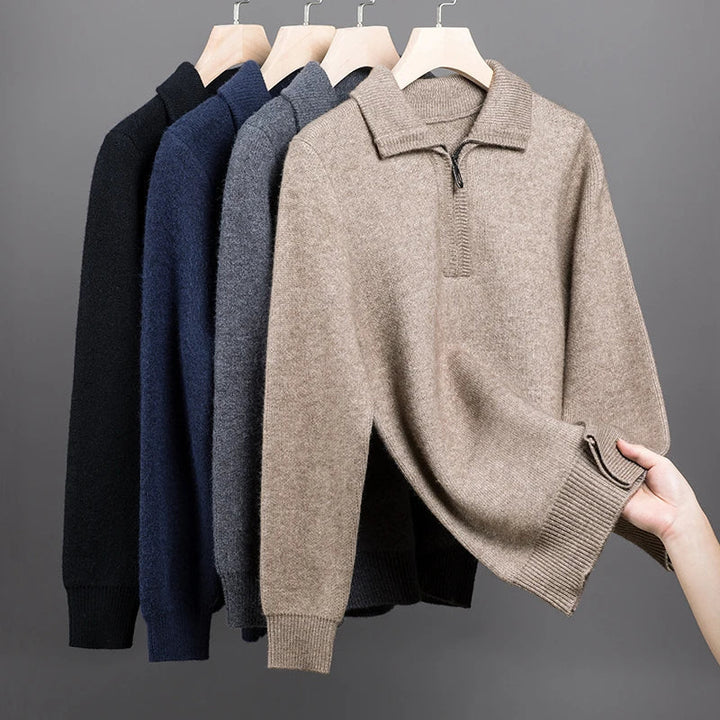 Isaac™ - Soft Warm Quarter Zip Sweater