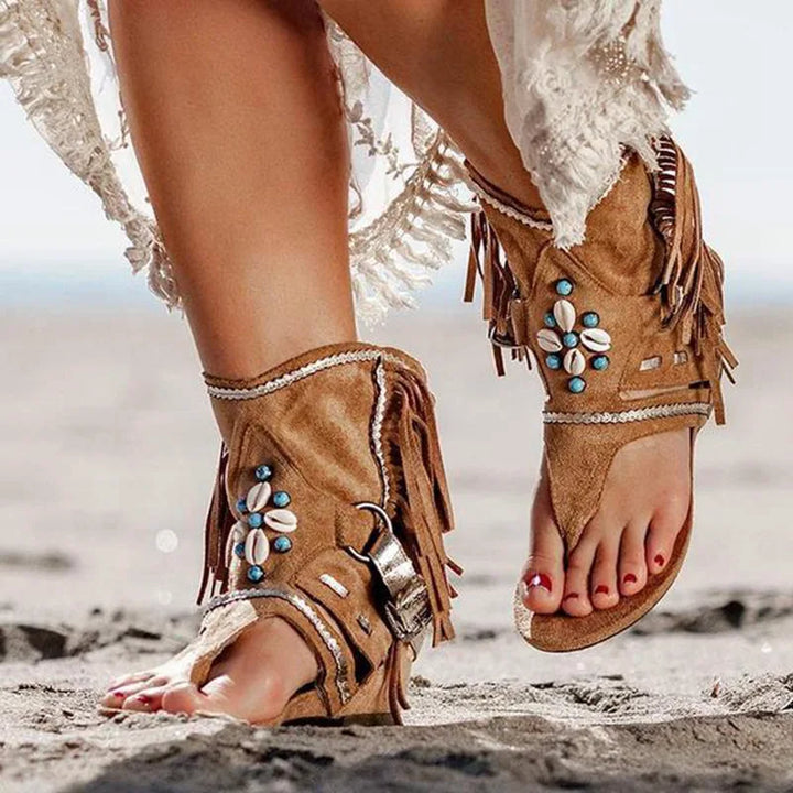 Victoria™ - Retro Fringe Boho Sandals