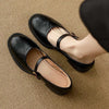 Eleanor | Women's Leather Mary Jane Shoes Low Block Heel Strap