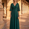 Lucía - Chiffon Dress with V-Neck