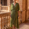 Monica - Chiffon Dress with V-Neck