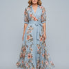 Vanessa™ - Boho Maxi Dress with V-neck and Bow