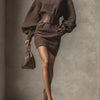 Zofia | Dark Brown Mini Dress