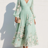 Delia – Floral Midi Dress with Flowing Silhouette