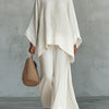 Beatrice - Minimalist Linen-Blend Flowy Top and Pants Set