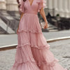 Zoe | Elegant Light Pink Maxi Wedding Dress