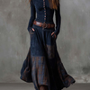 Elisa | Maxi Dress in Suede with Belt