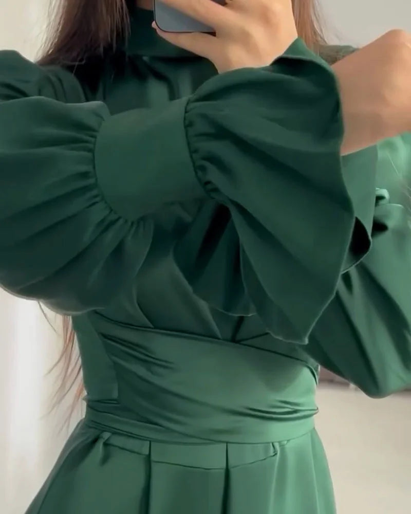 Frost - Elegant Satin Maxi Dress