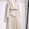 Adrienne | Women's Belted Pleated Midi Dress