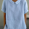 Ivy | Women's Peter Pan Collar Short Sleeve Casual Top
