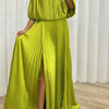 Keren™ | Elegant Pleated Maxi Dress