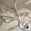 Lucky Paw Necklace with Heart, Bone & Infinity – “Always in My Heart” Pendant
