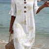 Casual women's dress with floral print