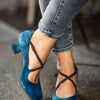 CROSS STRAP PUMPS