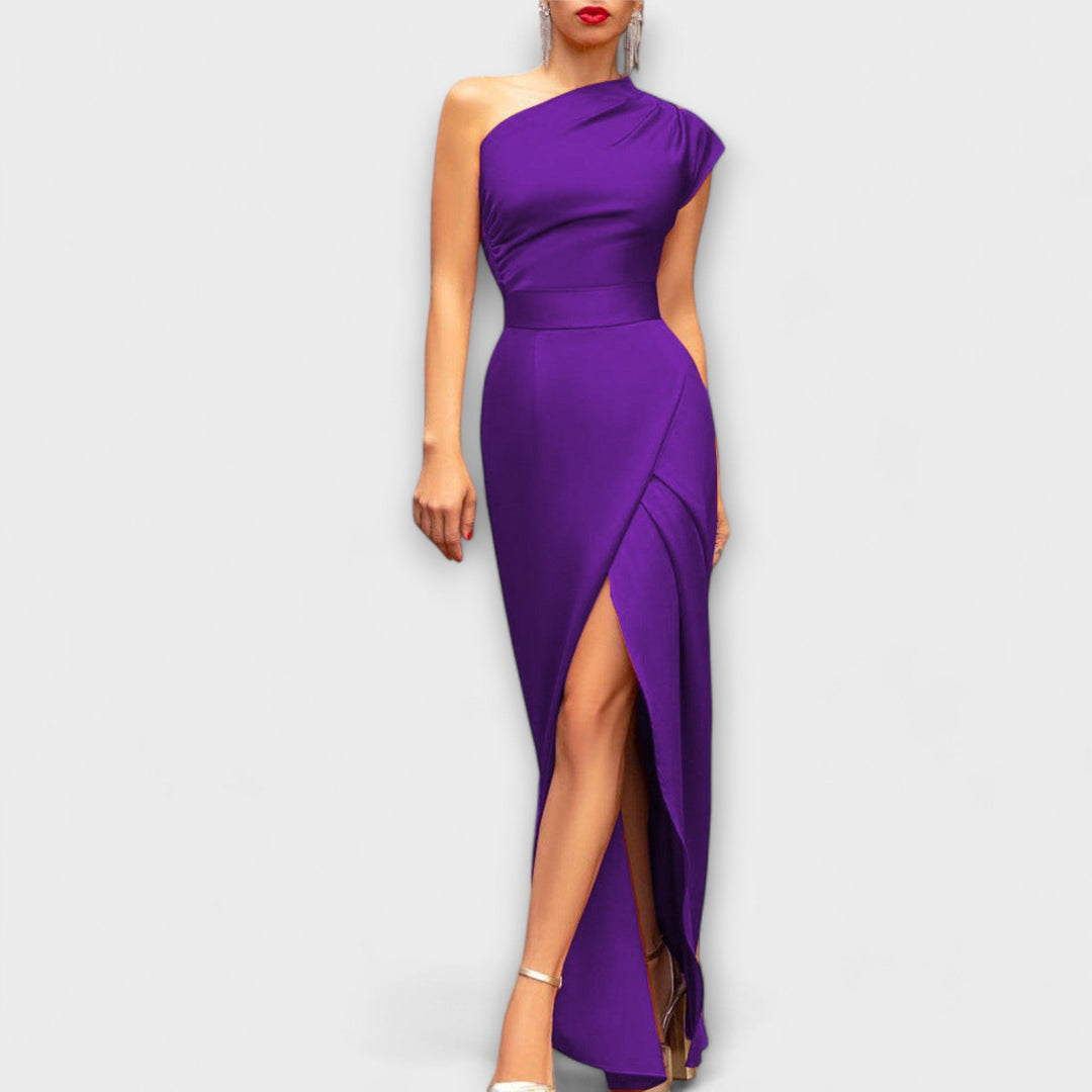 Axa - Chic Asymmetrical Maxi Dress for Evening Elegance