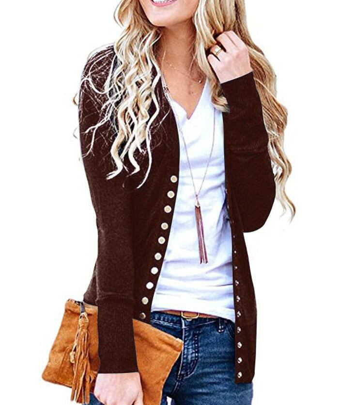 Aria™ - Modern Low Cut V-Neck Cardigan