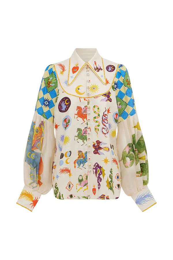 Adalie - Love Balloon Sleeve Shirt