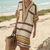 Sophia - Contrast Striped Dress