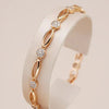 Elegant gold bracelet with zirconia