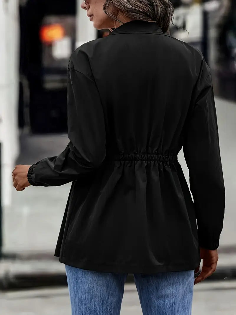 Olivia™ - Chic Mid-Length Windproof Zip-Up Jacket