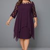 Hazel | Elegant Lace Sleeve Tummy Covering Dress