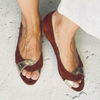 OPEN TOE SANDAL WITH METALLIC DETAIL
