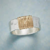 Golden Thread Silver Ring