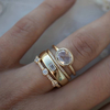 Gold Ring Set with Cubic Zirconia