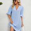 Elise - Loose V-Neck Pleated Dress