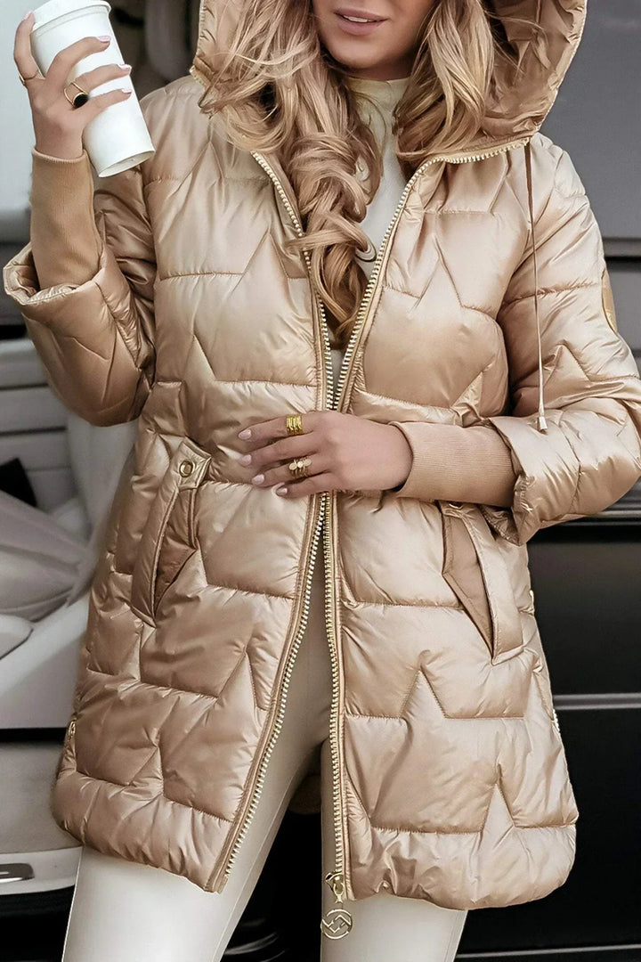 Eliza | Elegant winter coat with hood and padding