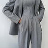 Imogen | Women's Herringbone Three Piece Suit Set