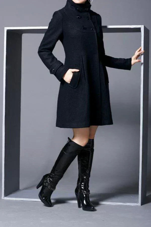 Aria™ | Elegant Wool Coat with Hood